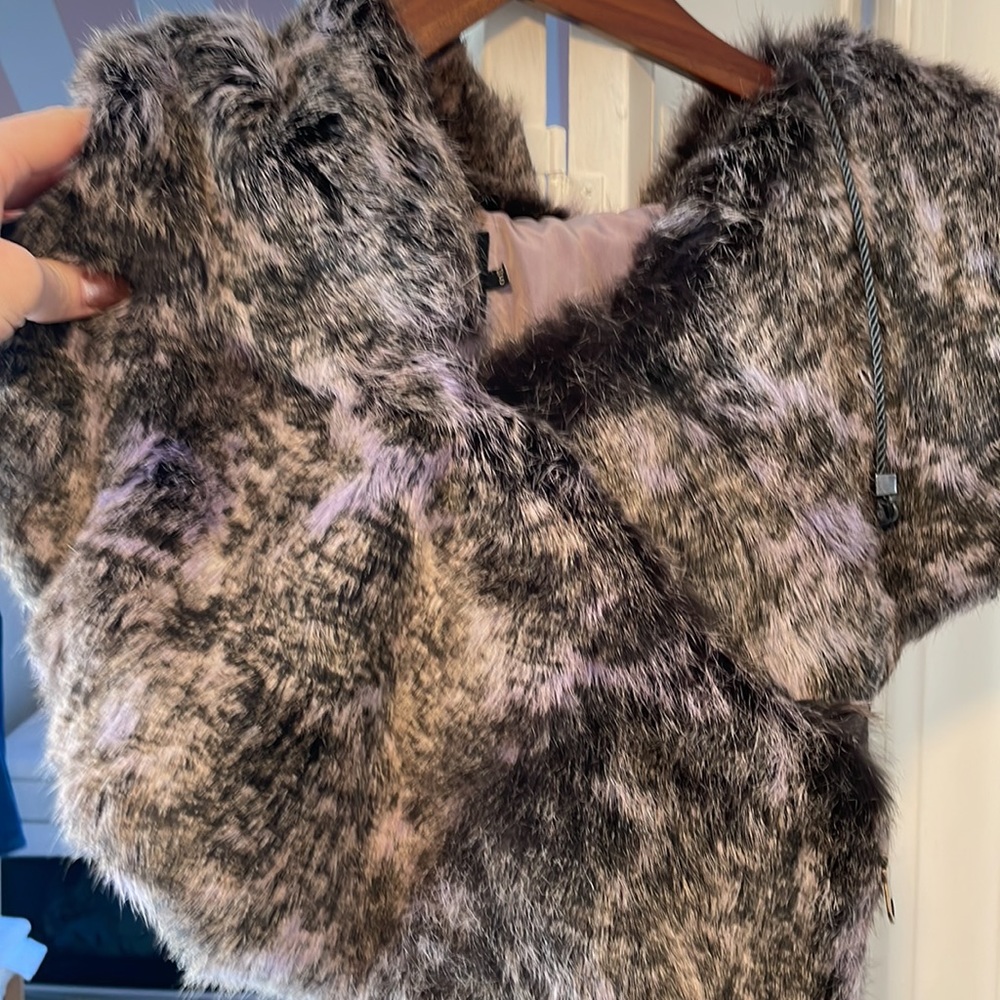 Giorgio Armani rabbit fur crop vest